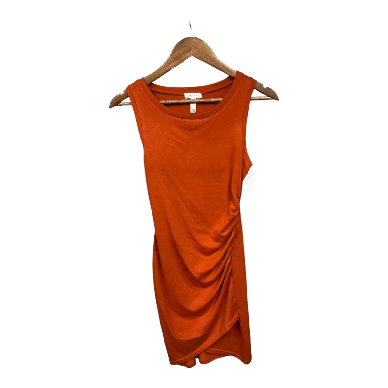 Dress Casual Midi By Leith In Orange, Size: Xs