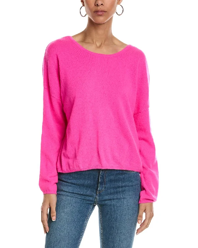 Brodie Cashmere Rosa Sexy Back Cashmere Sweater